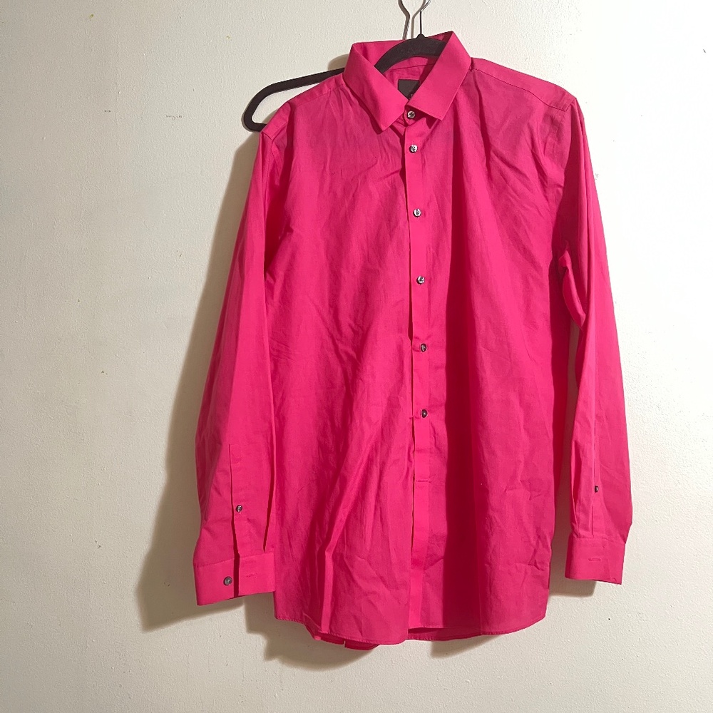 Men’s Hot Pink Dress Shirt